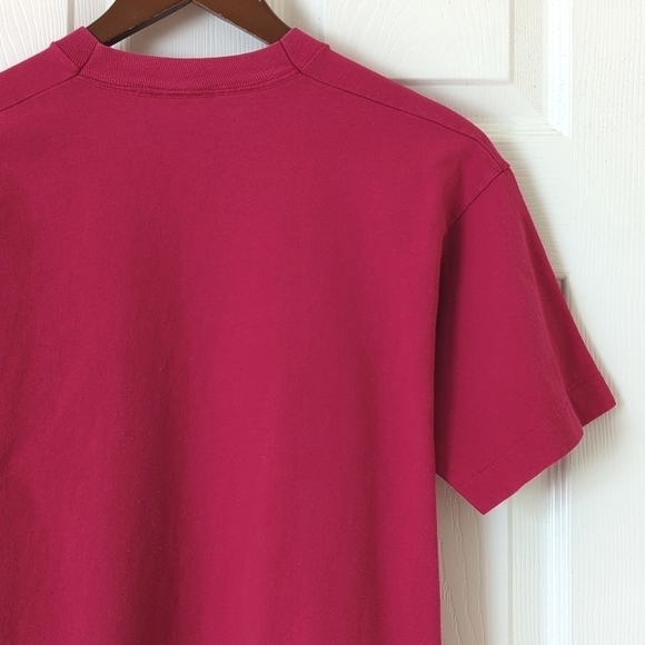 90's Vintage Bar Harbor Single Stitch Short Sleeve Crewneck T-shirt Hot Pink M - Picture 8 of 8